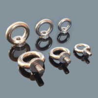 Ringschraube und Ringmutter poliert A4 DIN580-DIN582, beide Produkte abgebildet