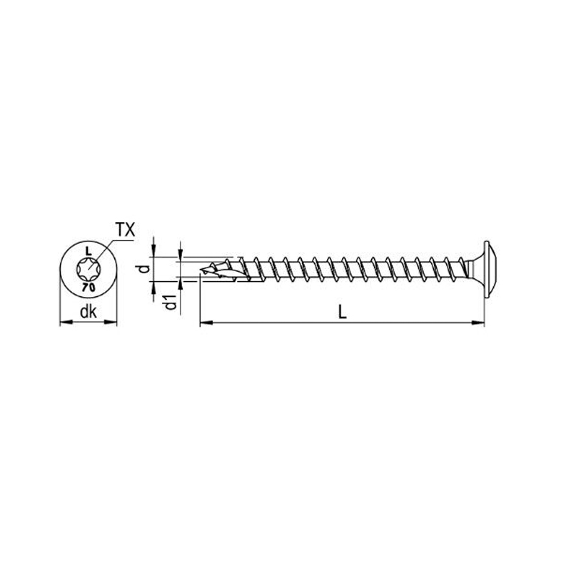 Reisser Tellerkopfschrauben 6x40-200mm verzinkt